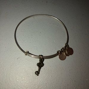 Alex and Ani Silver Key Lock Bracelet